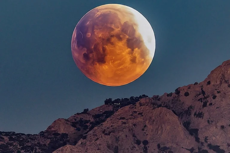 A Celestial Spectacle: The Harvest Moon Supermoon Lunar Eclipse